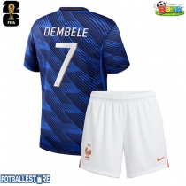 Frankrike Ousmane Dembele #7 Hjemmedraktsett Barn VM 2026 Kortermet (+ Korte bukser)